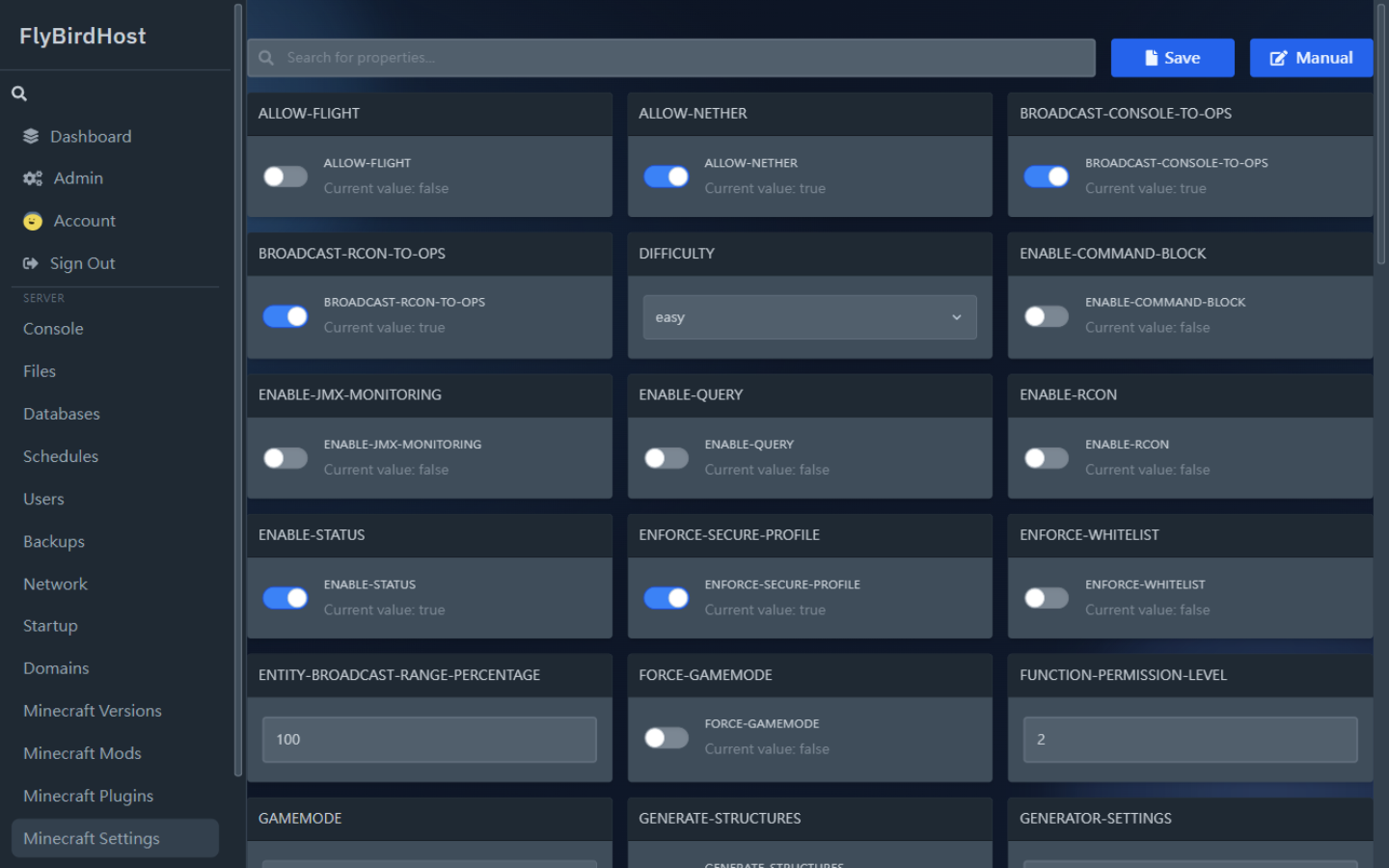 Minecraft Settings Manager：網頁管理 server.properties